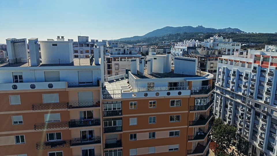Terraço do T4 duplex visto de drone
